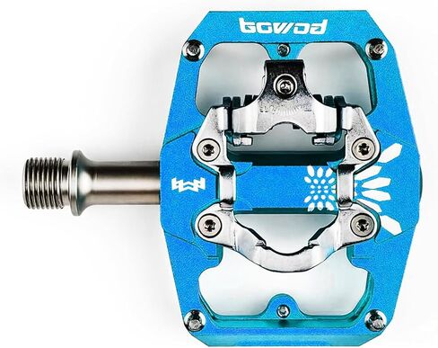 SPD Pedals Road Bike Pedals Non-Slip Dual Function Bicycle Pedals CNC Aluminum Alloy MTB Mountain Bike Pedals w 9/16" Cr-Mo Alloy Spindle 2 Bearings 10 Pins for Indoor Cycling Urban Riding in Saudi Arabia