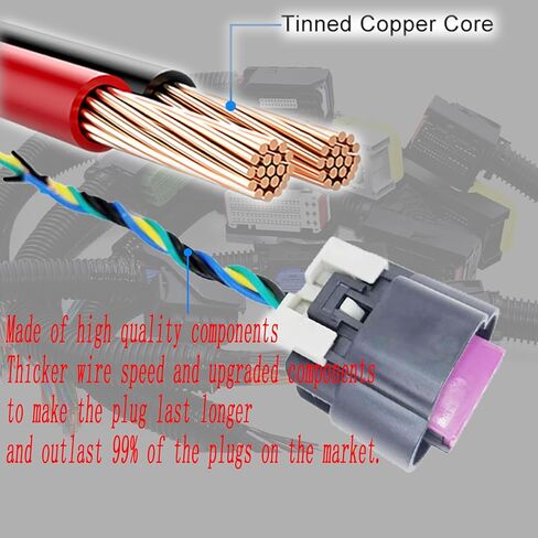 مستشعر تدفق الهواء الشامل MAF موصل تسخير التوصيل متوافق مع شيفروليه سيلفرادو سوبربان إسكاليد تاهو يوكون 99-07 / كاديلاك رينييه ديفيل إلدورادو 00-05 / بونتياك 05-06 25318411 86-8411 in Saudi Arabia