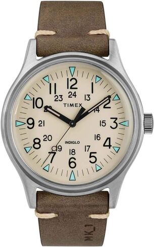 Timex Mens Analogue Classic Quartz Watch with Leather Strap in Saudi Arabia