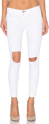 rag & bone Bright White Capri Jeans with Holes in Saudi Arabia
