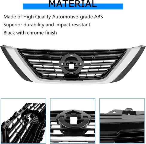 شبكة المصد الأمامي لنيسان ألتيما 2016 2017 2018 كروم مع شواية إدراج سوداء in Kuwait