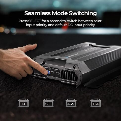 12V 40A DC to DC Charger with MPPT for Solar & Alternator Input - Smart On-Board Battery Charger for RV, Marine, Car - Charge AGM, Lithium, Gel, Flooded Batteries in Kuwait