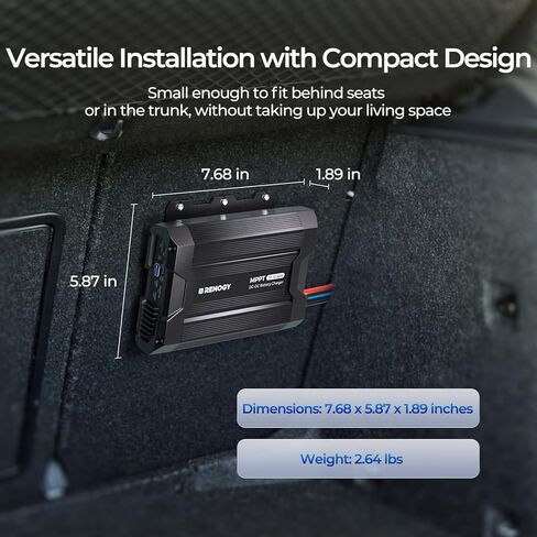 12V 40A DC to DC Charger with MPPT for Solar & Alternator Input - Smart On-Board Battery Charger for RV, Marine, Car - Charge AGM, Lithium, Gel, Flooded Batteries in Kuwait