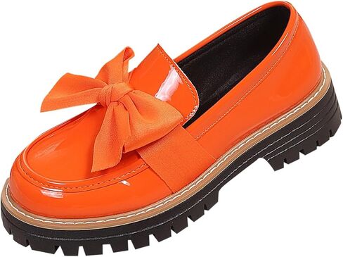 المرأة Bowknot مكتنزة وحيد المتسكعون العمل مكتب الأعمال عادية ربيع الخريف عادية براءات الاختراع والجلود فستان الانزلاق على الأحذية in Kuwait
