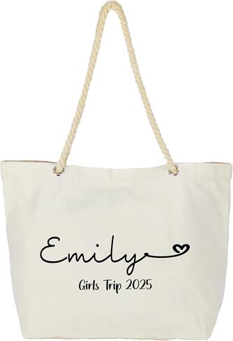 Personalization Girls Trip Tote Bag, Girls Trip Gift bags, Vacation Favors, Gifts Tote Bag for Women's Weekend & Beach Trips in Saudi Arabia