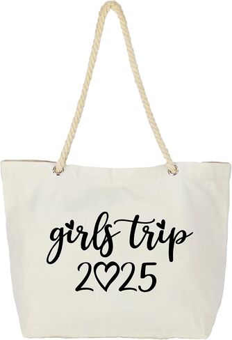 Personalization Girls Trip Tote Bag, Girls Trip Gift bags, Vacation Favors, Gifts Tote Bag for Women's Weekend & Beach Trips in Saudi Arabia