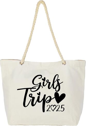 Personalization Girls Trip Tote Bag, Girls Trip Gift bags, Vacation Favors, Gifts Tote Bag for Women's Weekend & Beach Trips in Saudi Arabia