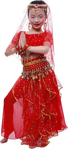 Astage Girl Short Sleeves Bellydance Costume Set Carnival Dancing Wear in Saudi Arabia