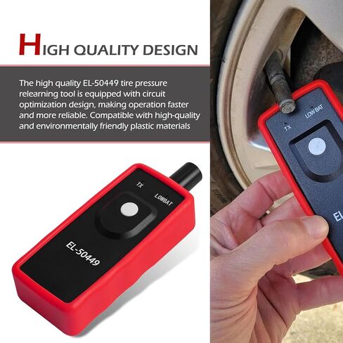 أداة إعادة تعلم TPMS، أداة تشخيص أخطاء مستشعر ضغط الإطارات EL-50449، أداة إعادة ضبط TPMS المحمولة، متوافقة مع ملحقات إصلاح الإطارات Ford Lincoln Mercury (أسود) in Saudi Arabia
