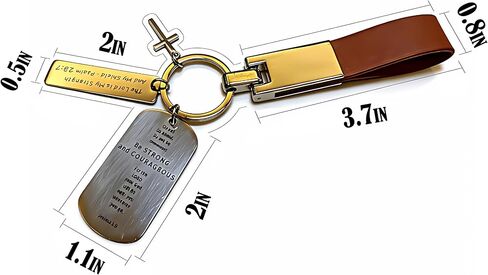 christian gifts for men keychains cross keychain for women lanyard joshua1 9 bible religious jesus key ring in Saudi Arabia