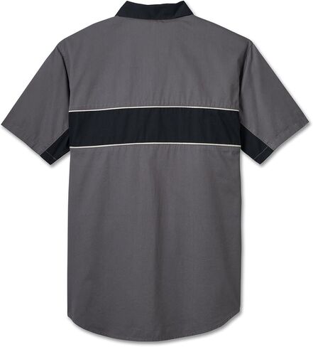 Harley-Davidson Men's The Garage Mechanic Short Sleeve Shirt - Gray - 96150-25VM in Saudi Arabia