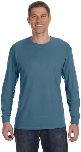 Gildan Men's Heavy Cotton Long Sleeve T-Shirt Style, (G540) 2 Pack., X-Large, Indigo (2 Pack) in Saudi Arabia
