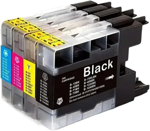 Compatible with 12 40 71 73 75 400 1220 1240 LC1240 LC75 LC73 LC1220 LC71 Universal Fit Ink Cartridge for MFC-J825DW Printer Aftermarket Replacement(1 Set) in Saudi Arabia