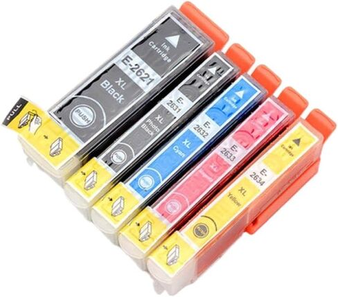 26XL Compatible with Printer Supplies T2621 T2631 T2632 T2633 T2634 XP510 XP520 XP600 XP605 XP610 XP615 XP620 XP625 XP700 for Part Number 26XL(1Set Plus 1PCS Black) in Saudi Arabia