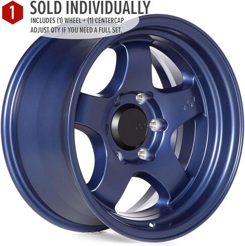 Hayford 17 Inch Wheels Flat Blue 6x139.7 17x8.5, et-10mm Offset, 106.1mm CB, Meister S1HC Style Rims Compatible with Toyota 4Runner, Tacoma, FJ Cruiser Lexus GX460 GX470 in Saudi Arabia