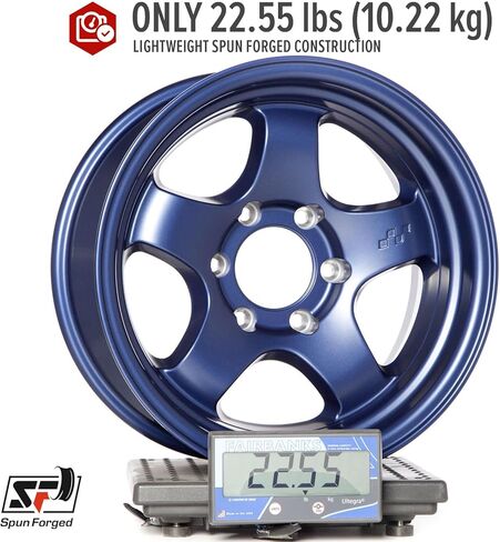 Hayford 17 Inch Wheels Flat Blue 6x139.7 17x8.5, et-10mm Offset, 106.1mm CB, Meister S1HC Style Rims Compatible with Toyota 4Runner, Tacoma, FJ Cruiser Lexus GX460 GX470 in Saudi Arabia