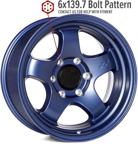 Hayford 17 Inch Wheels Flat Blue 6x139.7 17x8.5, et-10mm Offset, 106.1mm CB, Meister S1HC Style Rims Compatible with Toyota 4Runner, Tacoma, FJ Cruiser Lexus GX460 GX470 in Saudi Arabia