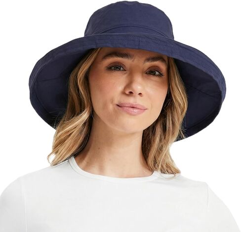 TOP-EX UVCoolix™ قبعة شمس تبريد للنساء بفتحة ذيل حصان بعامل حماية من الأشعة فوق البنفسجية 50+ حافة واسعة مقاومة للماء قابلة للتنفس وقابلة للتعبئة للتنزه سيرًا على الأقدام على الشاطئ in Saudi Arabia