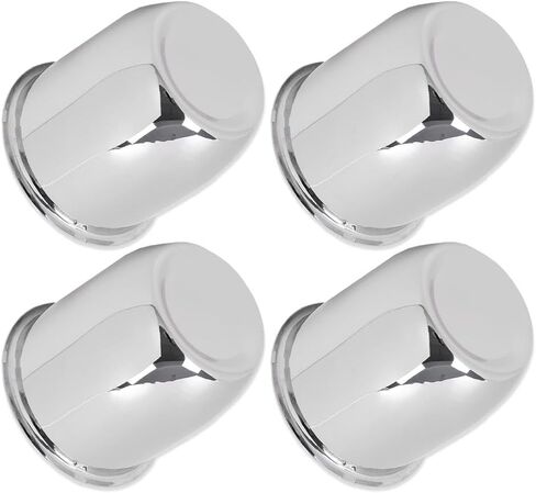 DOTCOM 4PCS Push Through Chrome Wheel Center Caps Fit 3.18" Rims Center Bore Dimensions Only (Will Not Fit on OEM Rims) in Saudi Arabia