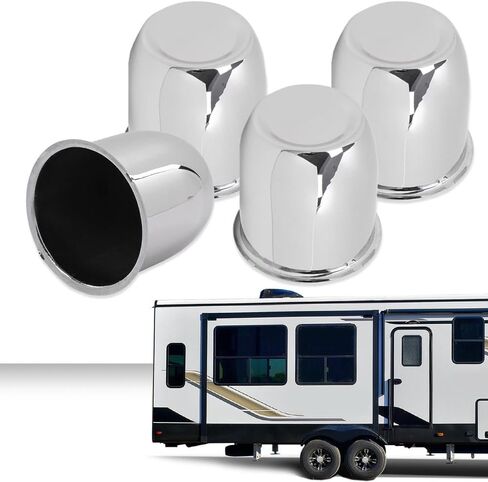DOTCOM 4PCS Push Through Chrome Wheel Center Caps Fit 3.18" Rims Center Bore Dimensions Only (Will Not Fit on OEM Rims) in Saudi Arabia