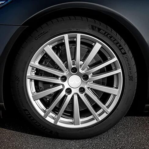 4 قطع أغطية مركز محور السيارة لسيارة Infiniti FX35 Q50 Q30 ESQ QX50 QX60 QX70 EX JX35 G35 G 56 مم أغطية حماية مركز العجلة المقاومة للغبار، غطاء محور العجلة، ملحقات داخلية مزخرفة، فضي in Kuwait