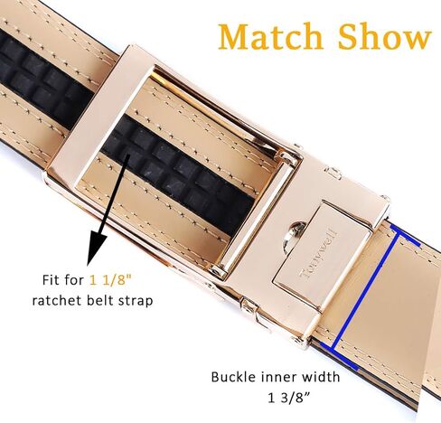 Tonywell Ratchet Belt Buckle Only for 1 1/8 slide belts strap,35mm Automatic Replacement Buckle for Men in Saudi Arabia
