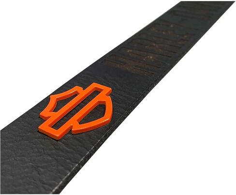 Harley-Davidson Men's Enamel Plaque Bar & Shield Logo Leather Belt - Black in Saudi Arabia
