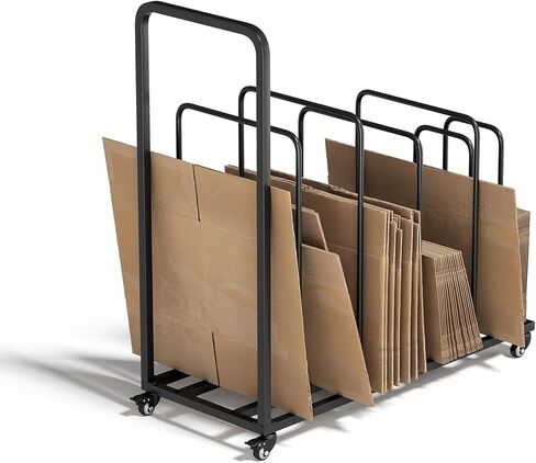 عربة حامل من الورق المقوى، رف تخزين من الورق المقوى بعجلات، رف حامل من الورق المقوى المحمول، رف صندوق من الورق المقوى متحرك لمستودع البيع بالتجزئة المنزلي والسوبر ماركت in Kuwait