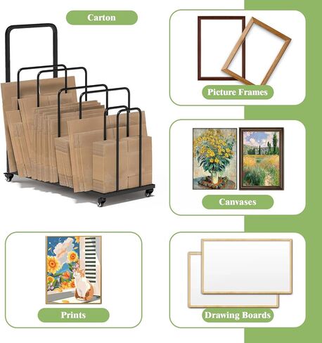 عربة حامل من الورق المقوى، رف تخزين من الورق المقوى بعجلات، رف حامل من الورق المقوى المحمول، رف صندوق من الورق المقوى متحرك لمستودع البيع بالتجزئة المنزلي والسوبر ماركت in Kuwait