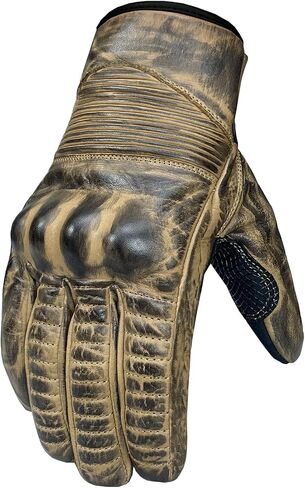 Jackets 4 Bikes Throttle Motorcycle Gloves for Men - Leather Motorbike Riding Gloves, Touchscreen, Anti-Slip, Street Cruiser Riders in Saudi Arabia