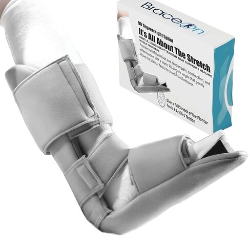 Brace On 90 Degree Night Splint - Plantar Fasciitis and Achilles Tendon Pain Relief Boot and Foot Support for Men and Women, Medium in Saudi Arabia