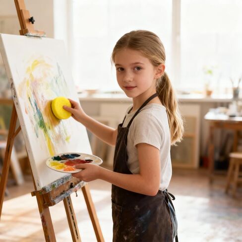 مجموعة فرش الطلاء، 12 قطعة من فرش رسم الوجه والإسفنج، فرشاة رسم للفنانين المحترفين مع إسفنجة رسم مستديرة للجسم والوجه والحفلات التنكرية ومكياج ألوان مائية من الأكريليك in Kuwait