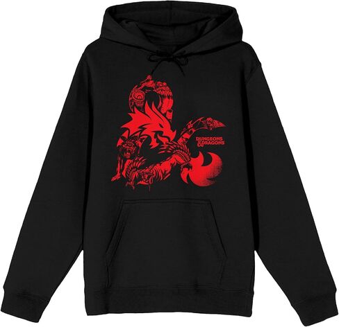 Bioworld Dungeons & Dragons Red Dragon and Title Logo Men's Black Graphic Hoodie in Saudi Arabia