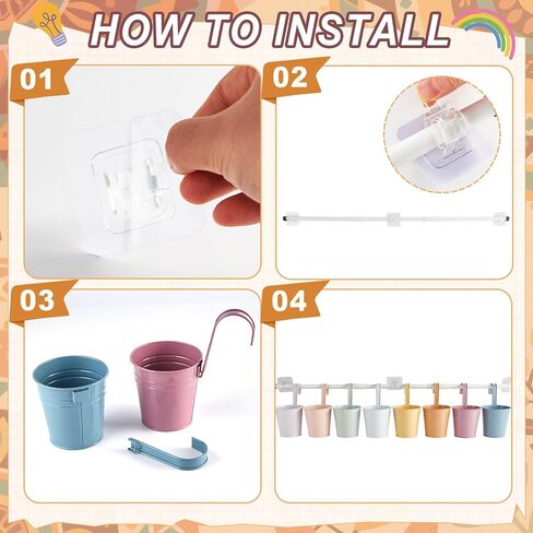 OBUSATT 8 PCS Boho Metal Pencil Holder with Pipes Back to School Hanging Iron Small Pails Colors Crayon Organizer First Day of School Boho Buckets Classroom Pencil Holder for Kids Crafts Party Favors in Saudi Arabia