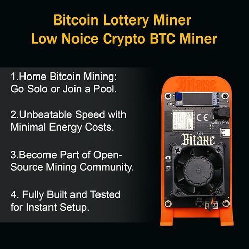 Bitaxe Gamma 601 Bitcoins Miner,Up to 1.2TH/s Solo Miner BM1370 Asic Chip 17W/TH BTC Low Noice Lottery Crypto Miner Machine Micro Home Use in Kuwait