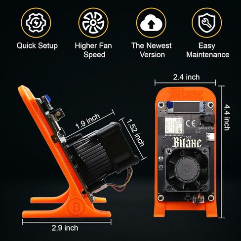 Bitaxe Gamma 601 Bitcoins Miner,Up to 1.2TH/s Solo Miner BM1370 Asic Chip 17W/TH BTC Low Noice Lottery Crypto Miner Machine Micro Home Use in Kuwait