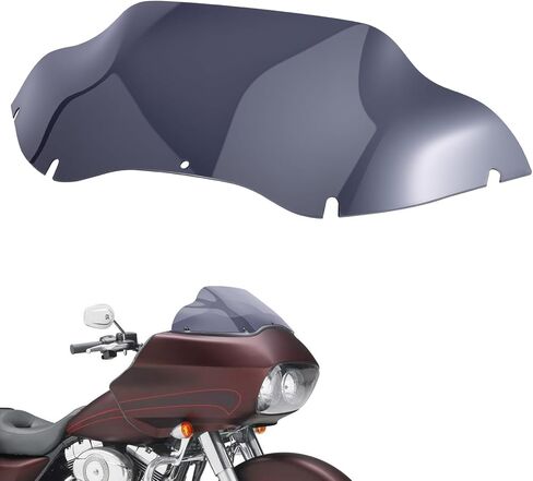 9.5" Windshield, Smoke Wind Spliter for Motorcycle, Wave Windscreen Fit for Harley Touring Road Glide FLTR 1998 1999 2000 2001 2002 2003 2004 2005 2006 2007 2008 2009 2010 2011 2012 2013 in Kuwait