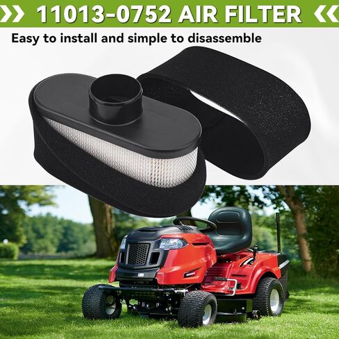 4 عبوات فلتر هواء 11013-0752 مع فلتر مسبق 11013-7046 لمحركات Kawasaki FR691V FR651V FR730V FS481V FS541V FS600V FS651V FS691V FS730V سلسلة 4 دورات. استبدال 11013-0726، 11013-7047 in Kuwait