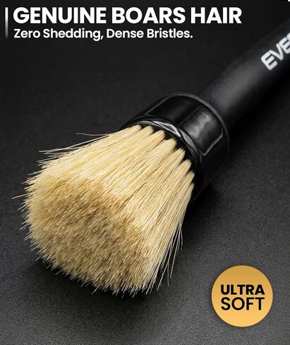 مجموعة فرش تفصيل السيارة من EVEO - (3 عبوات) طقم تفصيل السيارة من الداخل، طقم تفصيل السيارة من الداخل فرش تفصيل السيارة - فرشاة تنظيف السيارة، فرش تفصيل السيارة، أدوات تفصيل السيارة | شعر الخنزير الناعم in Kuwait