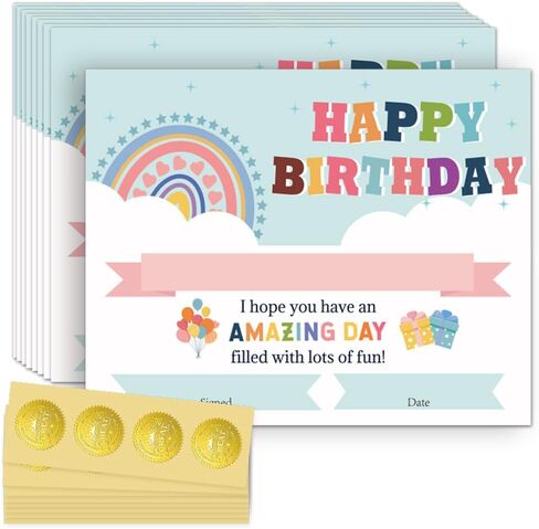 30PCS Colorful Dots Certificates of Achievement Completion Award Recognition Paper with 32Pcs Gold Seal Stickers, 9.8"x7.8" Blank Student Activities Award Graduation Diploma Certificates in Saudi Arabia