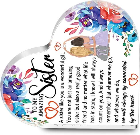 To My Amazing Sister Acrylic Gift Lovely Sister Keepsake Gift From Sister Christmas Gifts Meaningful Sister Message (Amazing Sister) in Saudi Arabia