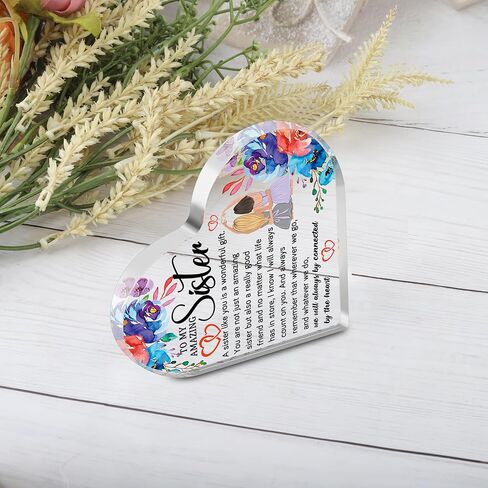 To My Amazing Sister Acrylic Gift Lovely Sister Keepsake Gift From Sister Christmas Gifts Meaningful Sister Message (Amazing Sister) in Saudi Arabia