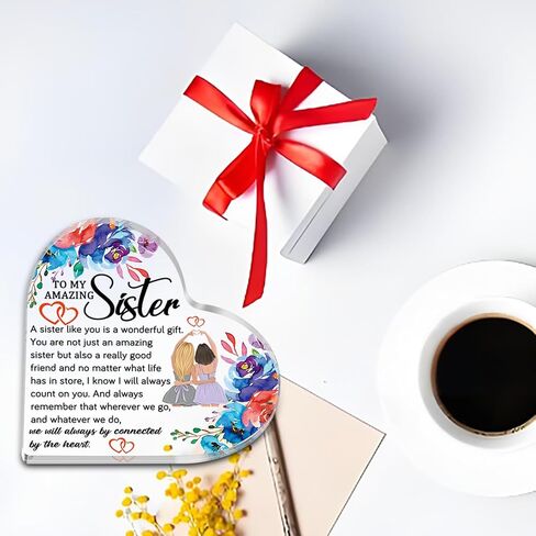To My Amazing Sister Acrylic Gift Lovely Sister Keepsake Gift From Sister Christmas Gifts Meaningful Sister Message (Amazing Sister) in Saudi Arabia