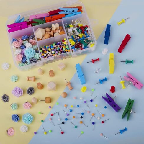 دبابيس دفع، lyroo 200 جهاز كمبيوتر شخصى زهرة الإبهام المسامير الخشب دبوس مجلس خريطة المسامير بمناسبة دبابيس ألوان متنوعة دفع دبوس كليب للوحة الفلين لطيف مكتب ديكور الملحقات للنساء مكتب اللوازم المعلم in Kuwait