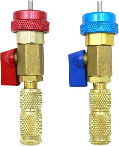 UOIENRT 37 قطعة R134A صمام مجموعة أدوات التثبيت السريعة المزيل، ارتفاع منخفض الضغط صمام التيار المتردد أداة إزالة الأساسية لنظام تكييف الهواء التبريد R12 R134a in Saudi Arabia
