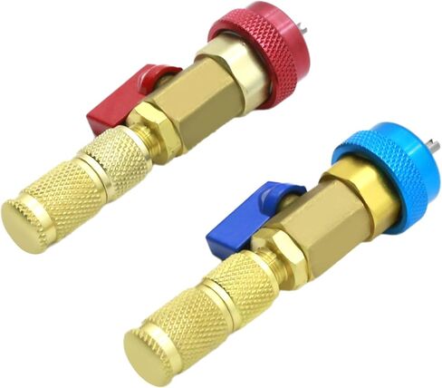 UOIENRT 37 قطعة R134A صمام مجموعة أدوات التثبيت السريعة المزيل، ارتفاع منخفض الضغط صمام التيار المتردد أداة إزالة الأساسية لنظام تكييف الهواء التبريد R12 R134a in Saudi Arabia
