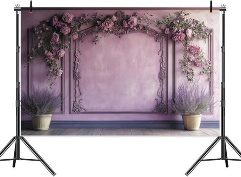 Spring Floral House Interior Backdrop 10x6.5ft Vintage Country Floral Door Arch Anniversary Weeding Photography Backdrops Western Rustic Birthday Party Baby Shower Photo Video Studio Props in Saudi Arabia