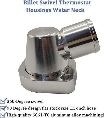 Billet Swivel Thermostat Housings Water Neck 1.5" Compatible with GM LS LS1 LS2 LS3 Engine in Kuwait