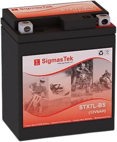 GTX7L-BS Compatible SLA Motorcycle Battery by SigmasTek, STX7L-BS 100CCA in Saudi Arabia