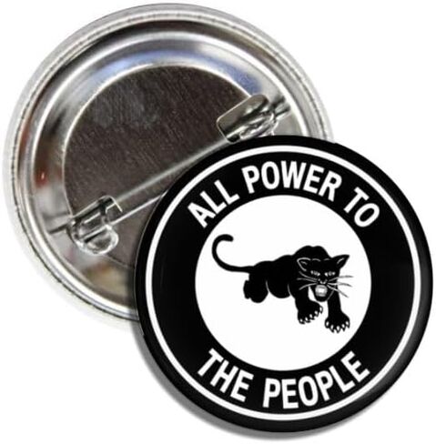 Black Panther Party All Power to the People Pin Button Badge, 1.50 Inch in Saudi Arabia